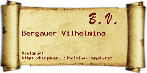 Bergauer Vilhelmina névjegykártya